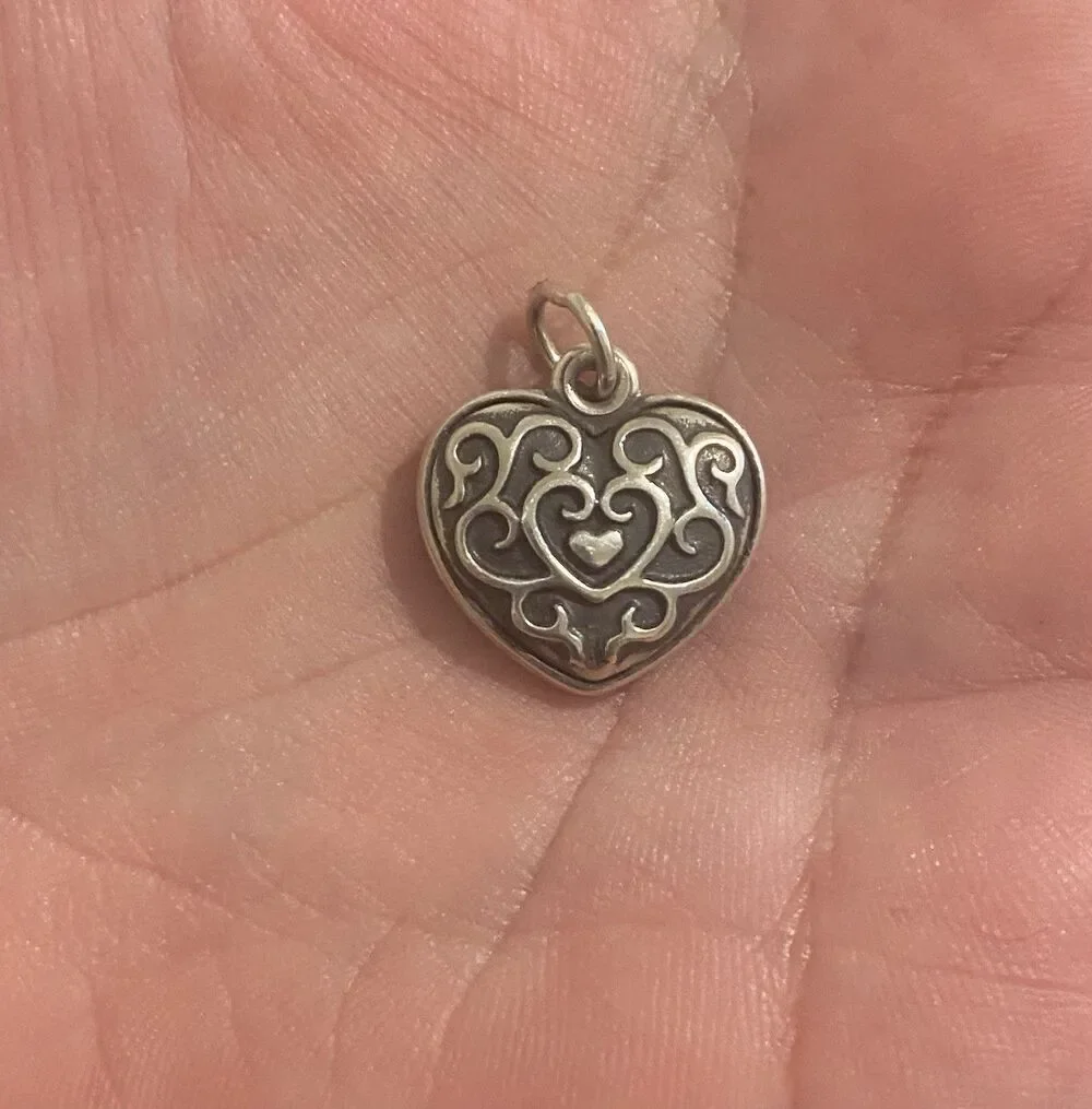 James Avery Ornate Heart Swivel Locket Charm